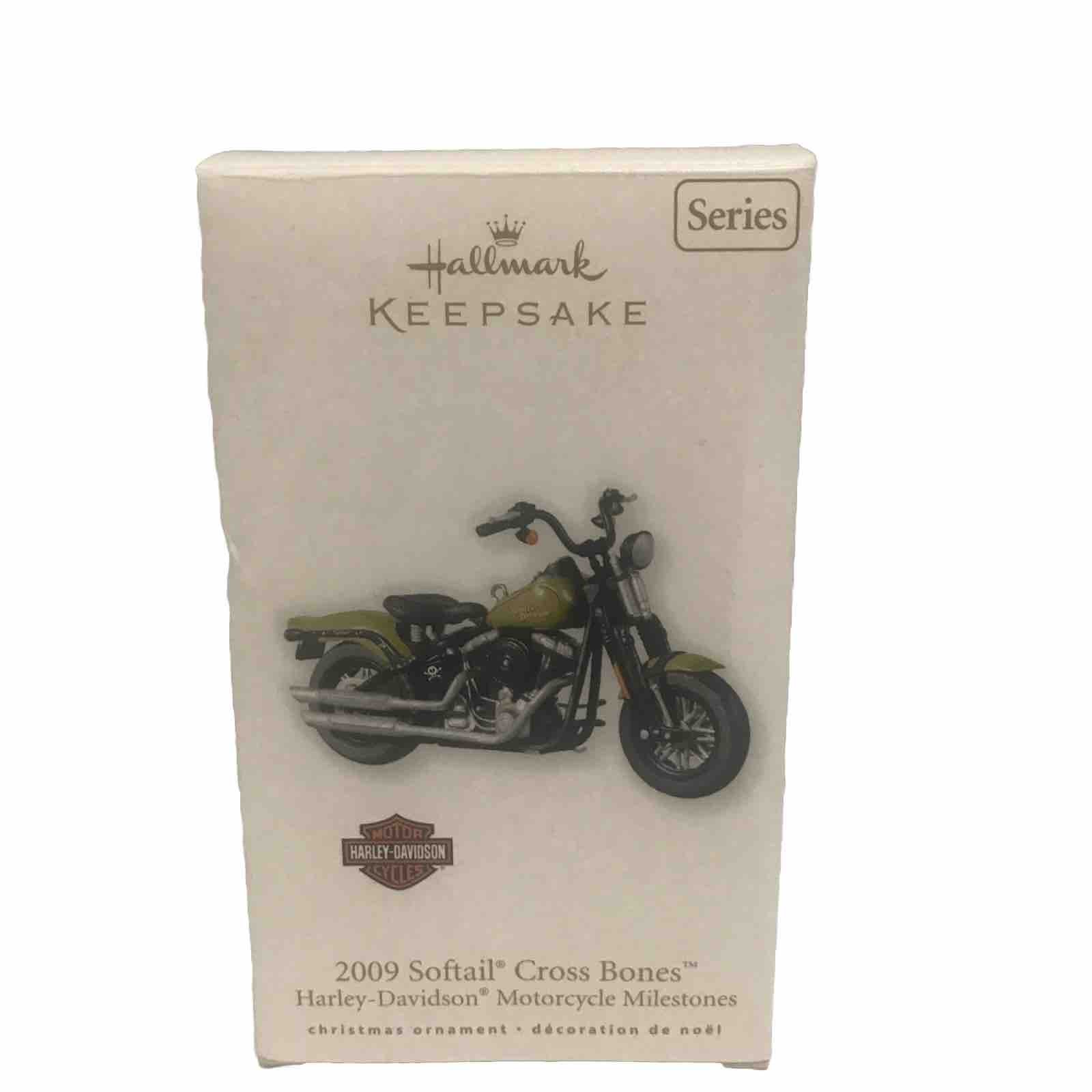 2010 Hallmark Keepsake Ornament 2009 Softail Cross Bones Harley Davidson