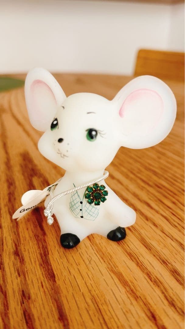 Rare Fenton Boutonniere Buddy Mouse Figurine