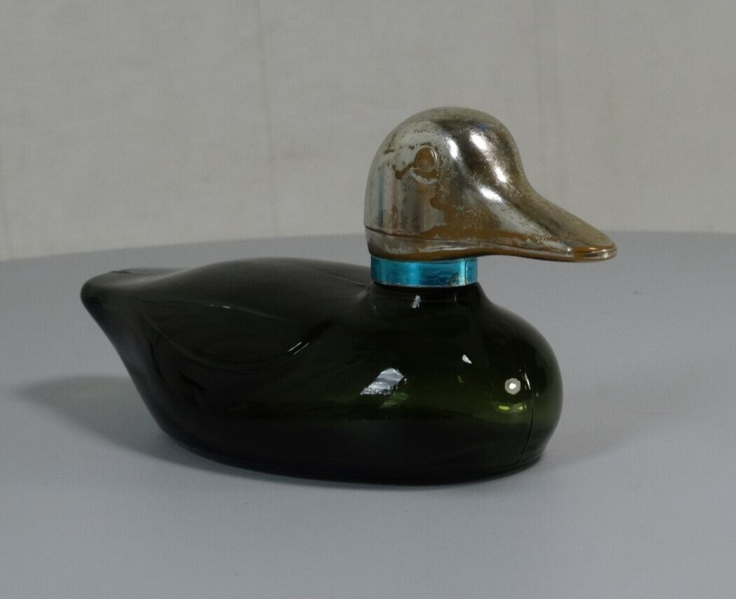 Vintage Avon Mallard Duck Green Perfume Cologne Bottle After Shave Decanter