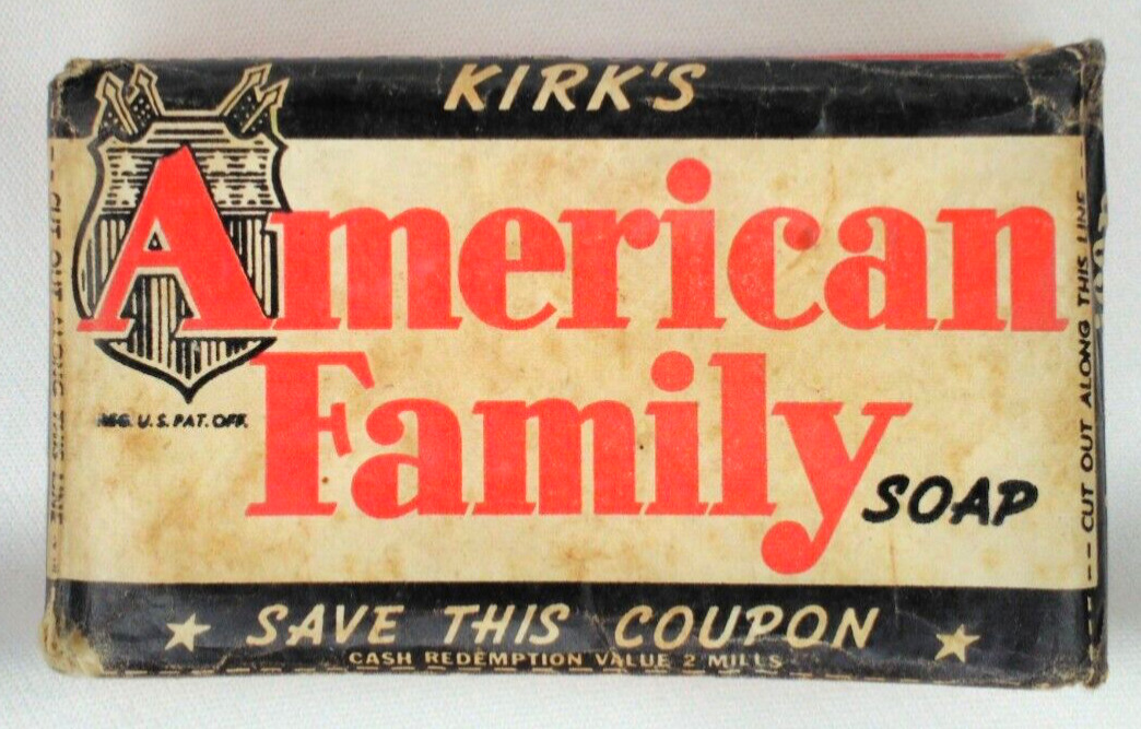 Old Stock Kirk's American Family Soap Made in USA Depression Era Product