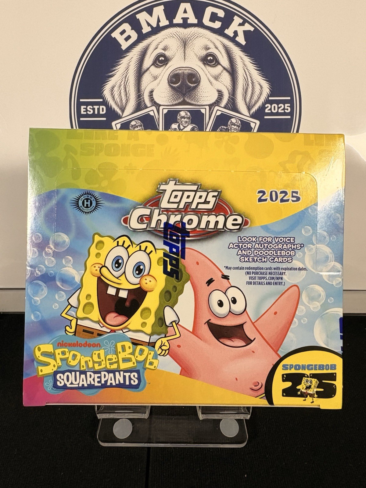 2025 TOPPS CHROME SPONGEBOB SQUAREPANTS HOBBY BOX 25th Brand New Factory Sealed