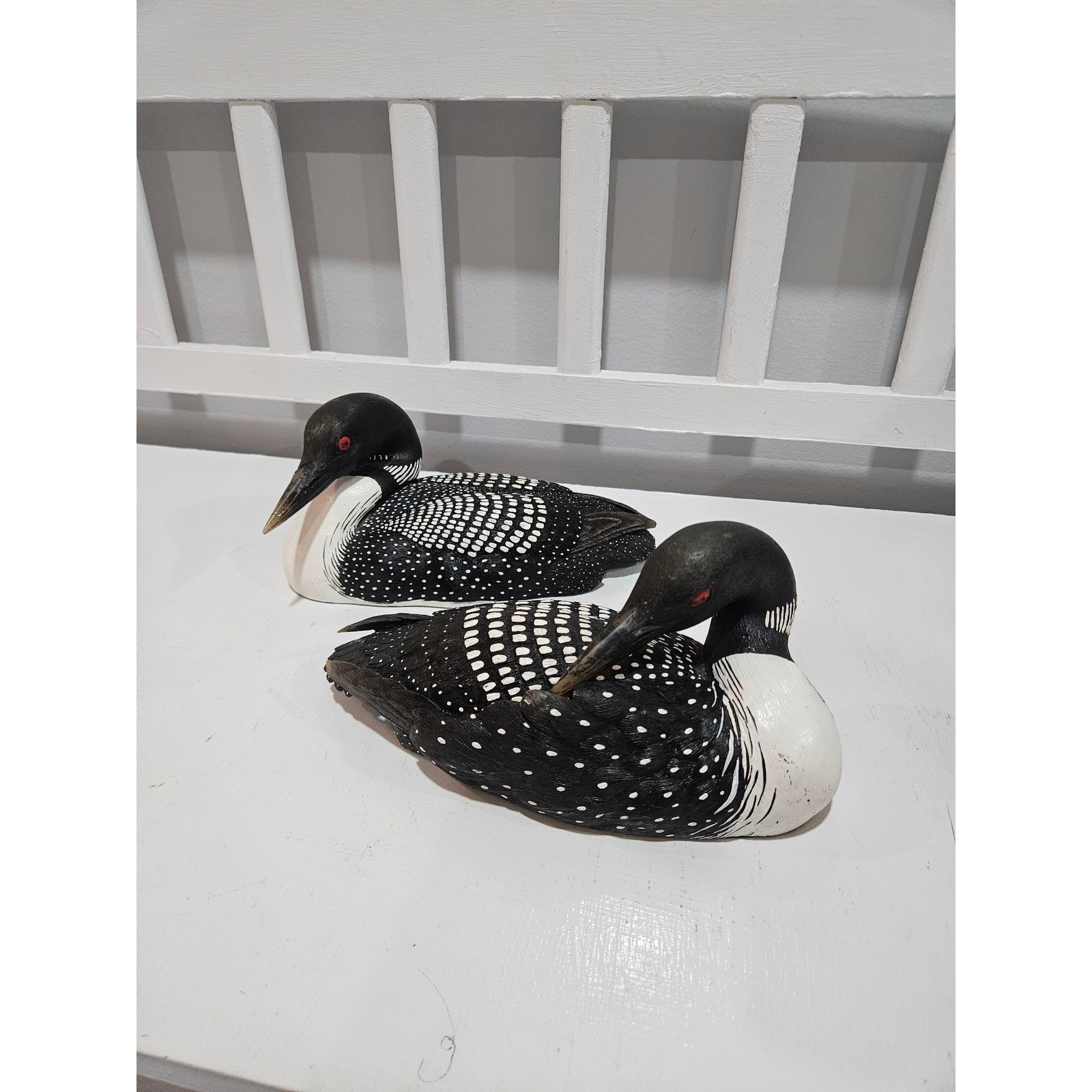 Vtg Gosset Wildlife Collection Set of 2 Carvings,\