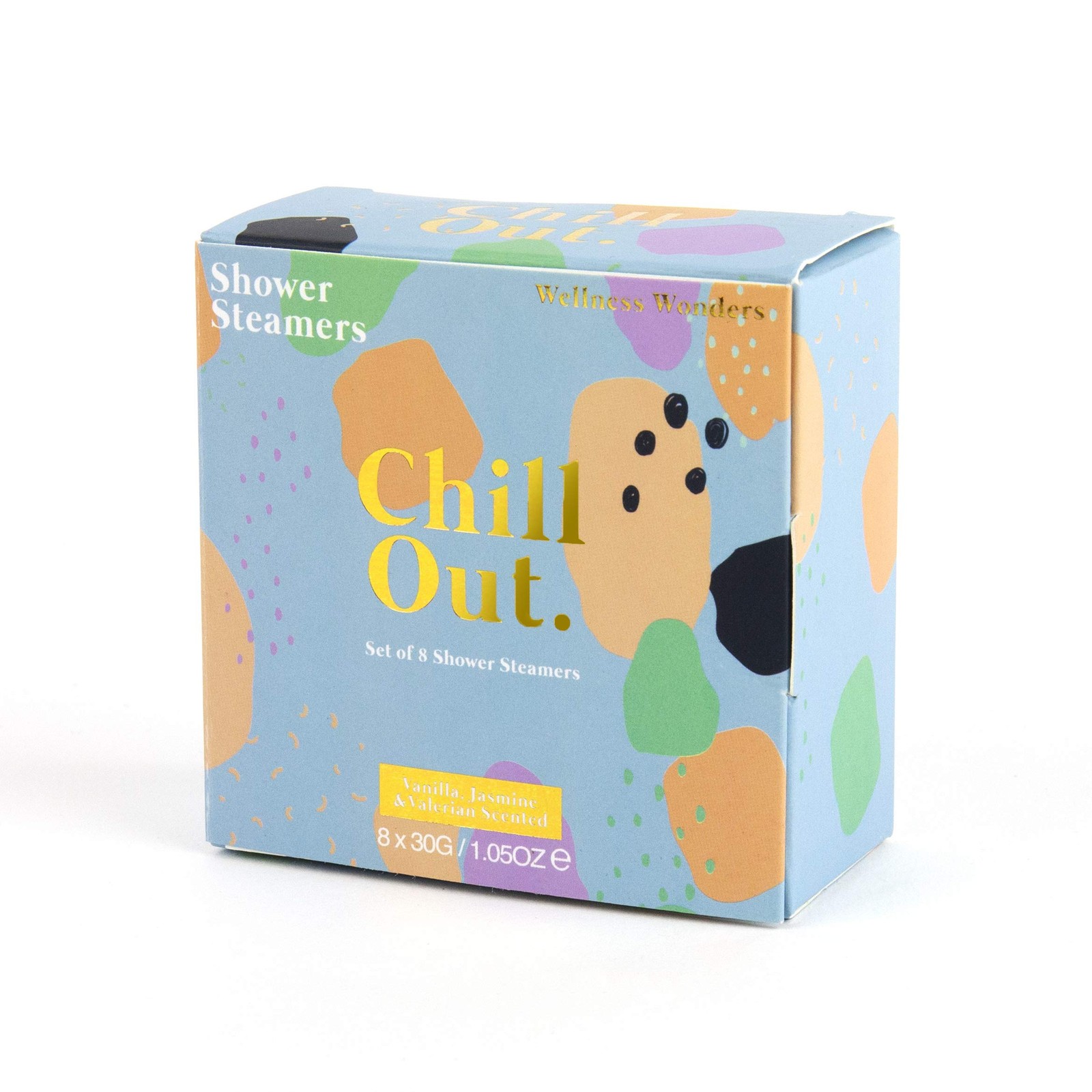 Wellness Wonders Shower Steamer Bombs – Chill Out Vanilla, Jasmine & Valerian