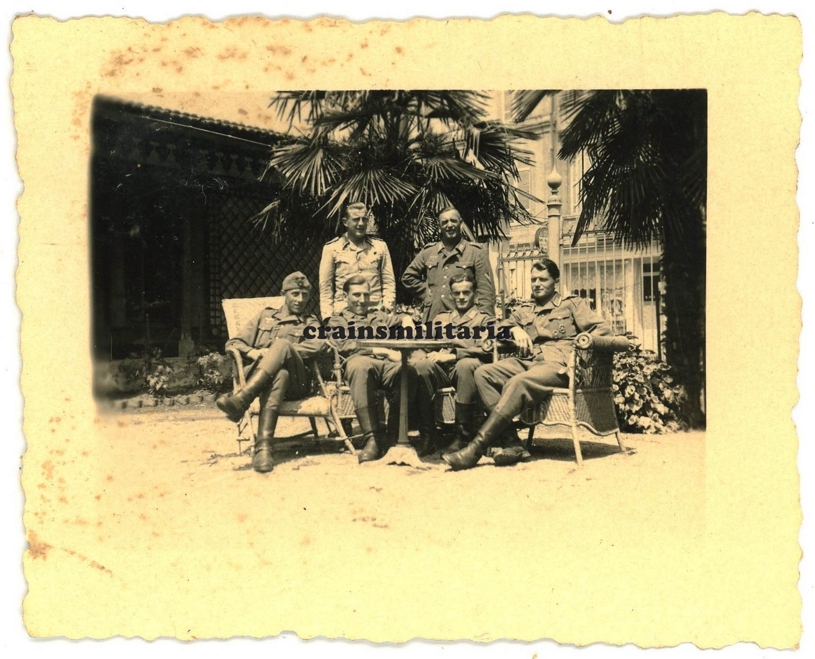 Genuine Photo 334th ID Soldiers at Quarters in Libourne France 1943