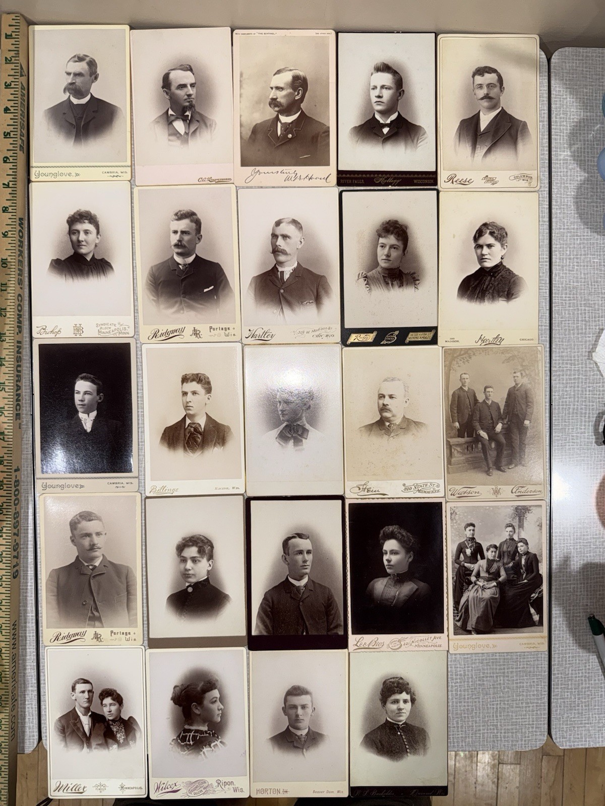 24 4.25 Inch X 6.5 Inch Cabinet Card Photographs victorian Era