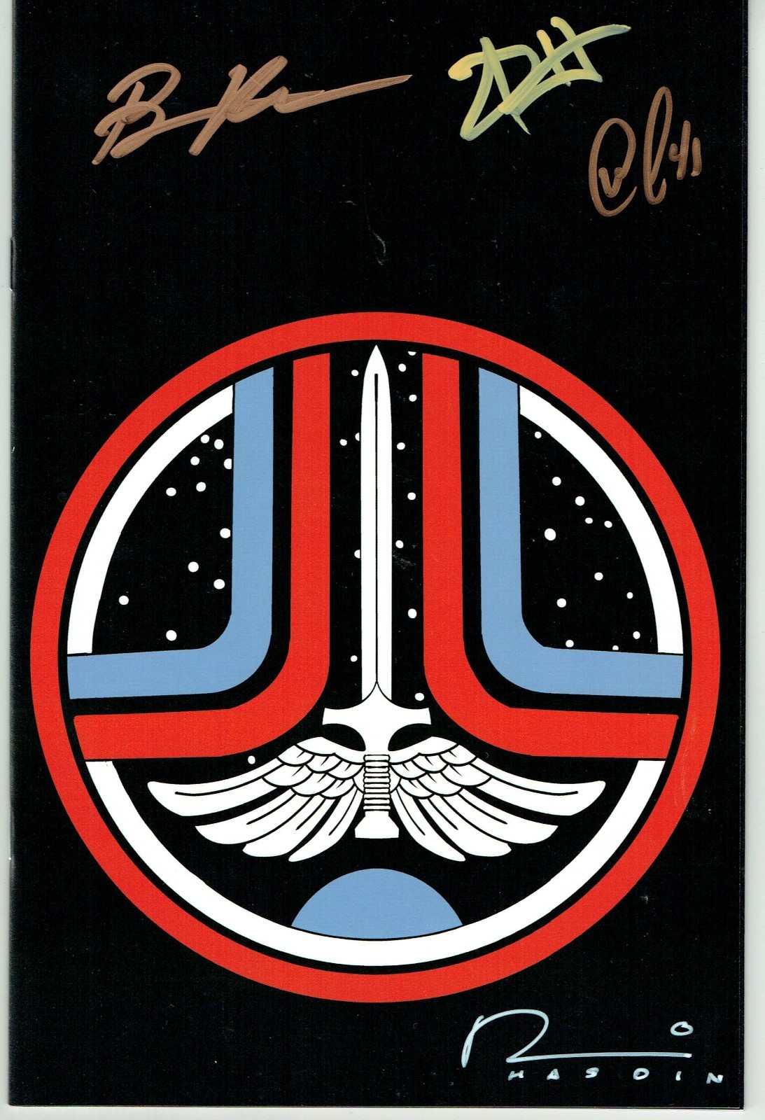 The Last Starfighter #1 Emblem Variant by Chad Hardin 4xSIGNED