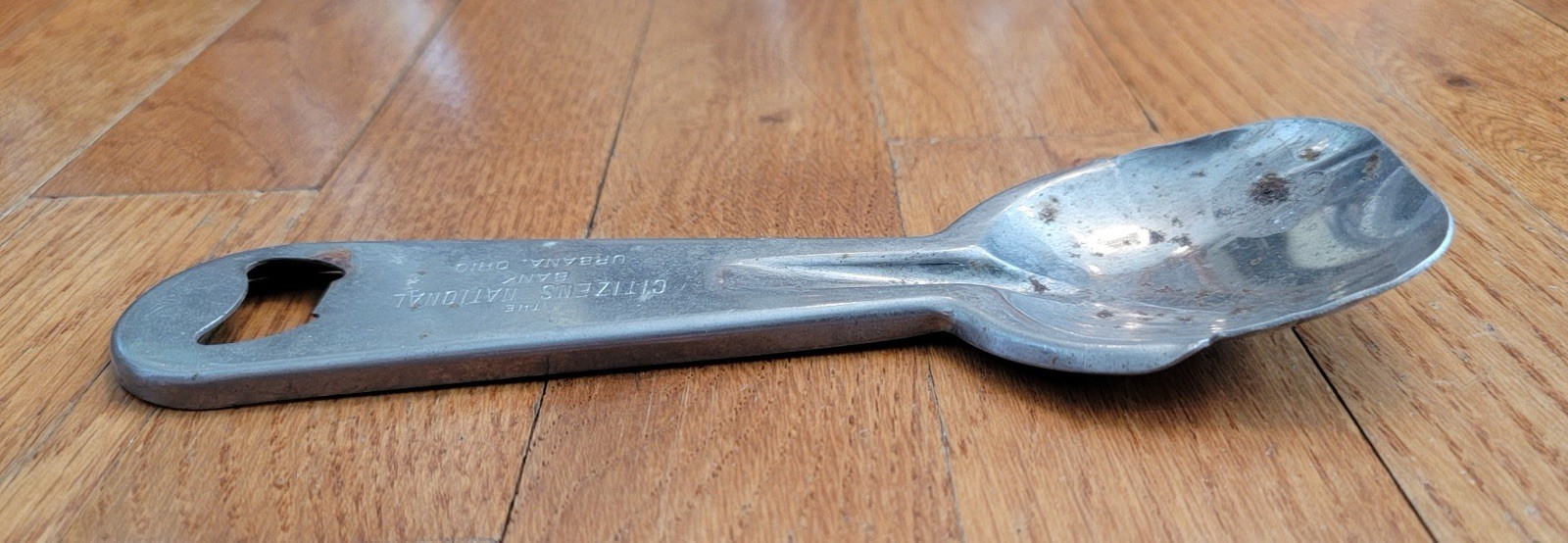 Vintage Citizens National Bank Urbana Ohio Ice Cream Scoop Bottle Opener B&B