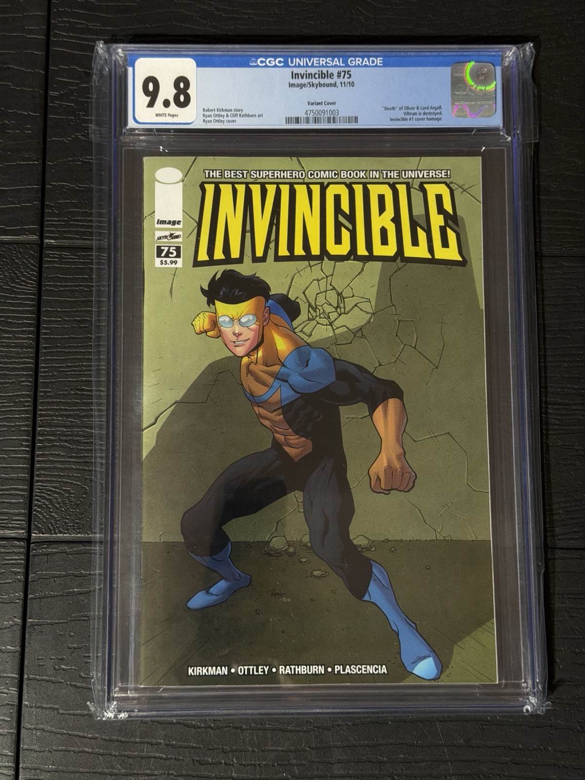 Image Comics Invincible #75 (2012) Variant Cover CGC Auth #4750091003
