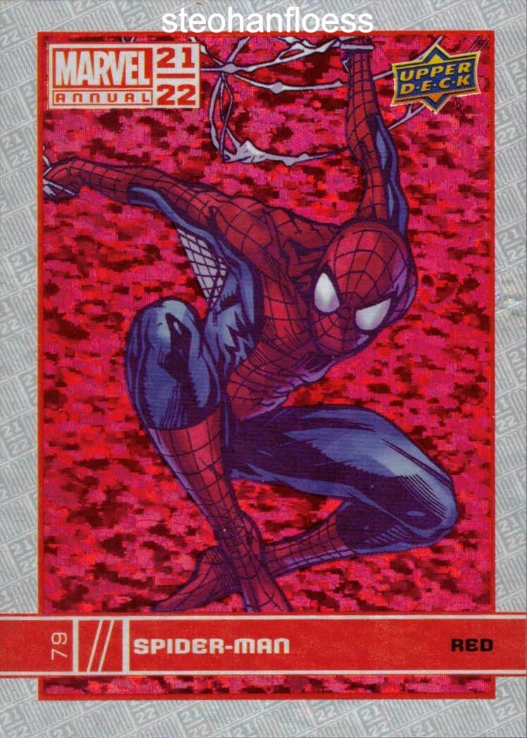 2021-22 Upper Deck Marvel Annual Pack Wars Red Parallel #79 Spider-Man