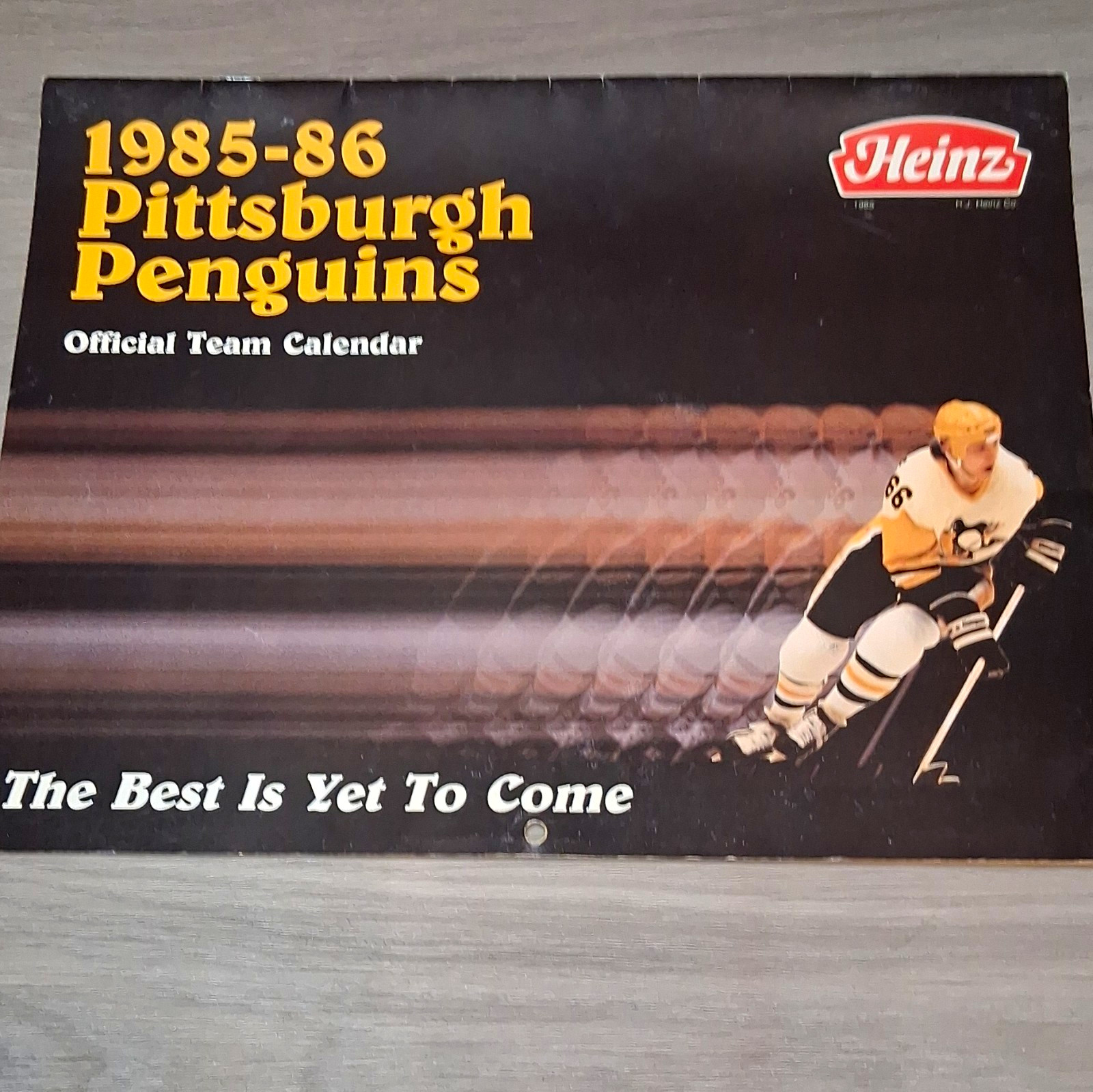 1985-86 Pittsburgh Penguins Official Team Calendar mario lemieux NHL 1985-86 Pittsburgh Penguins Official Team Calendar mario lemieux NHL