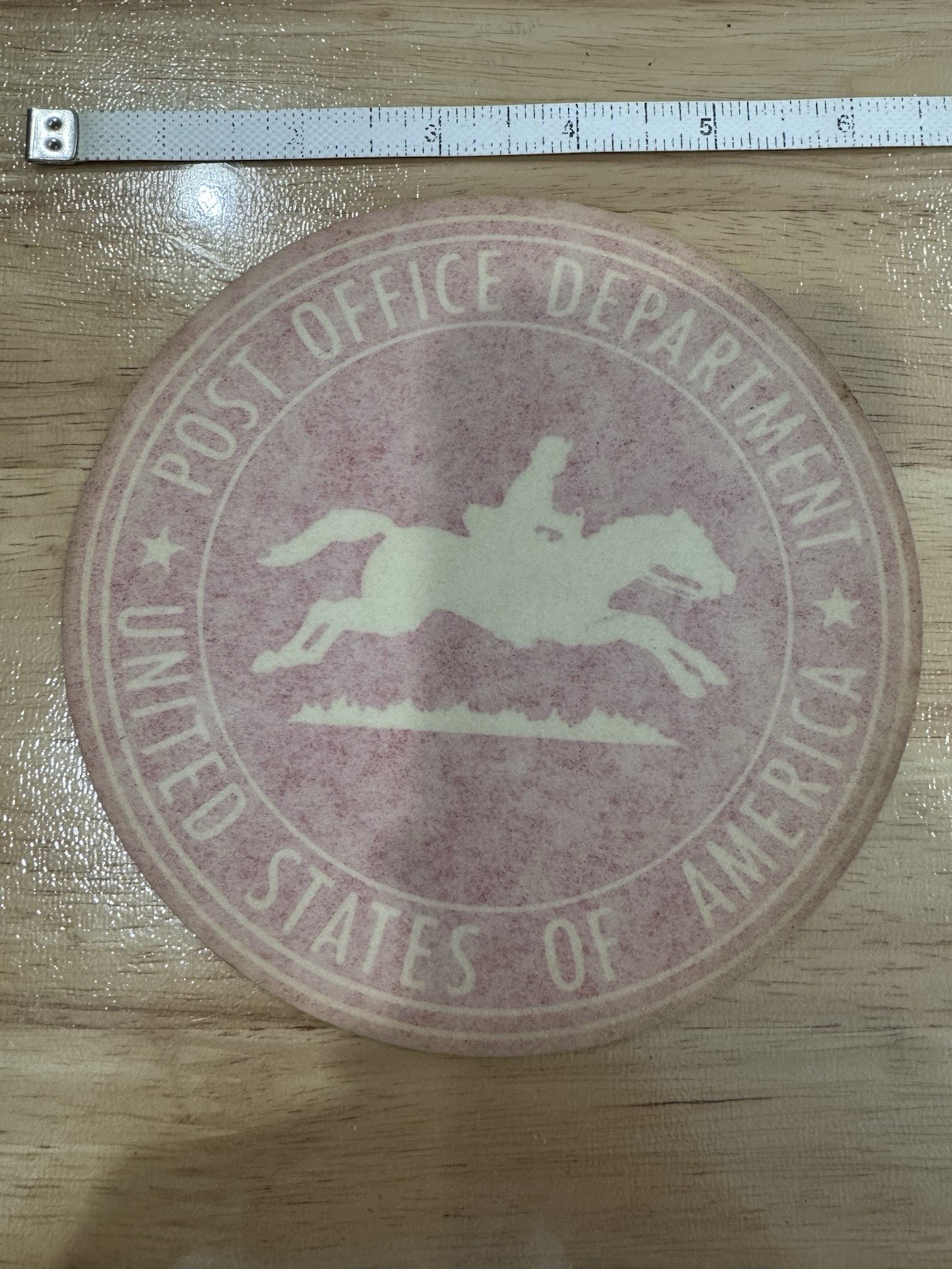 Pre-1971 Vintage U.S. Post Office Dept Horseback Mail 3M Reflective Decal