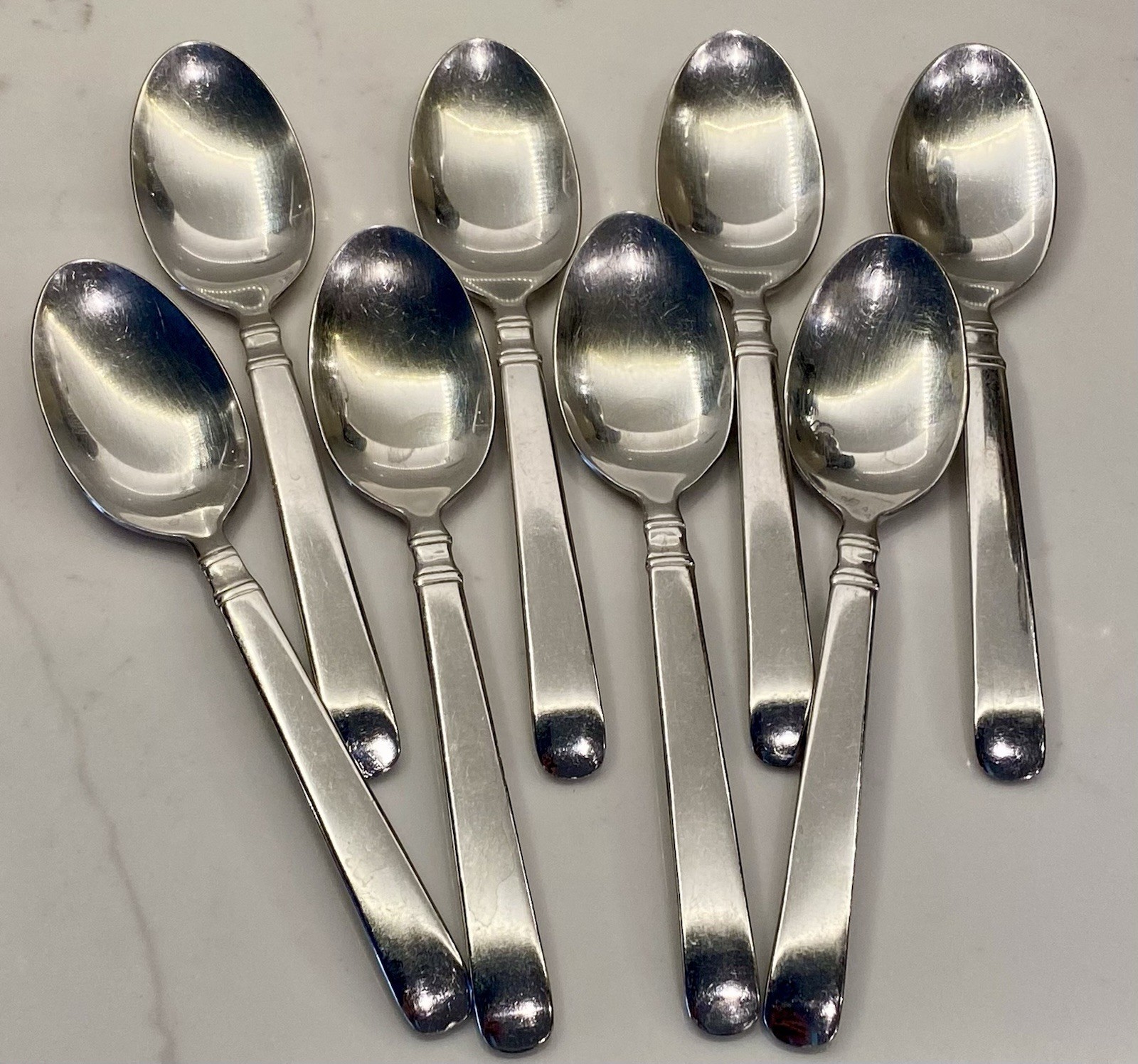 SET (8) VTG SPOONS JA HENCKELS INTERNATIONAL TABLESPOONS 18/10 CHINA 