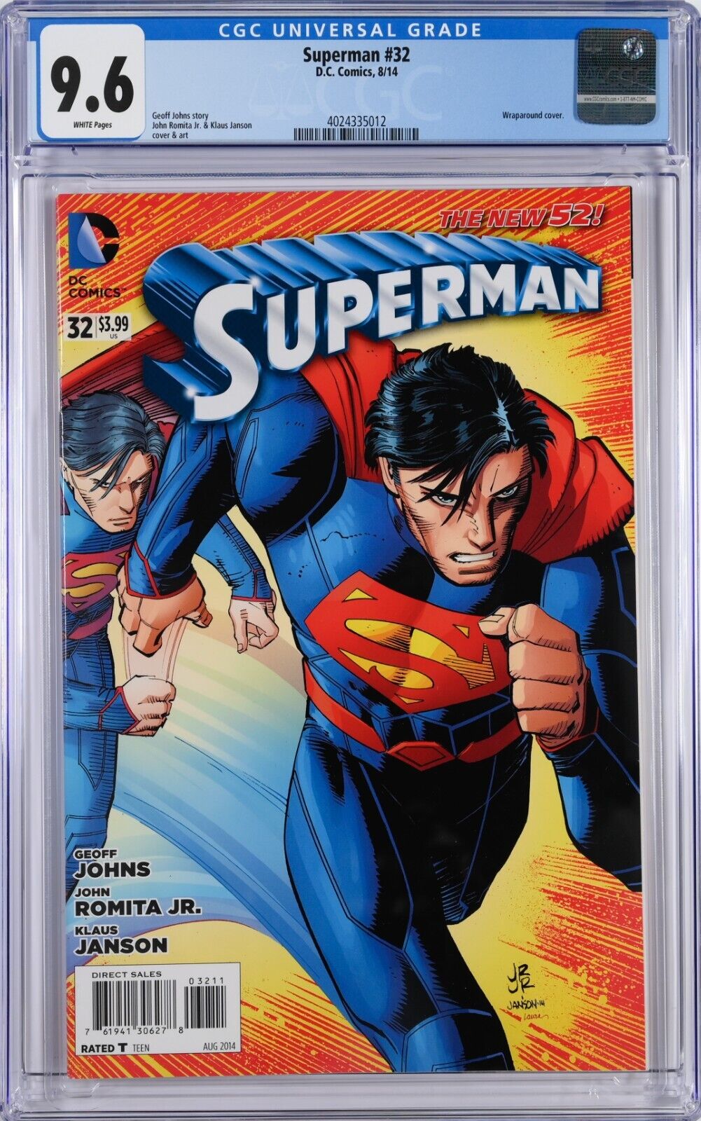 Superman #32 CGC 9.6 (Aug 2014, DC) Geoff Johns, Romita Jr, 1st Mr. Oz & Ulysses