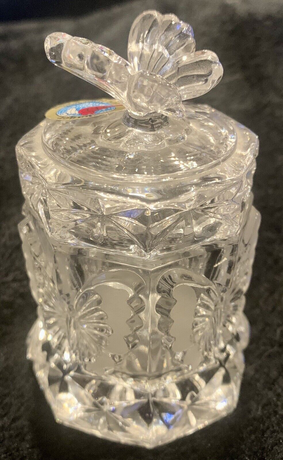 Hofbauer beautiful crystal butterfly trinket box (made in Germany)