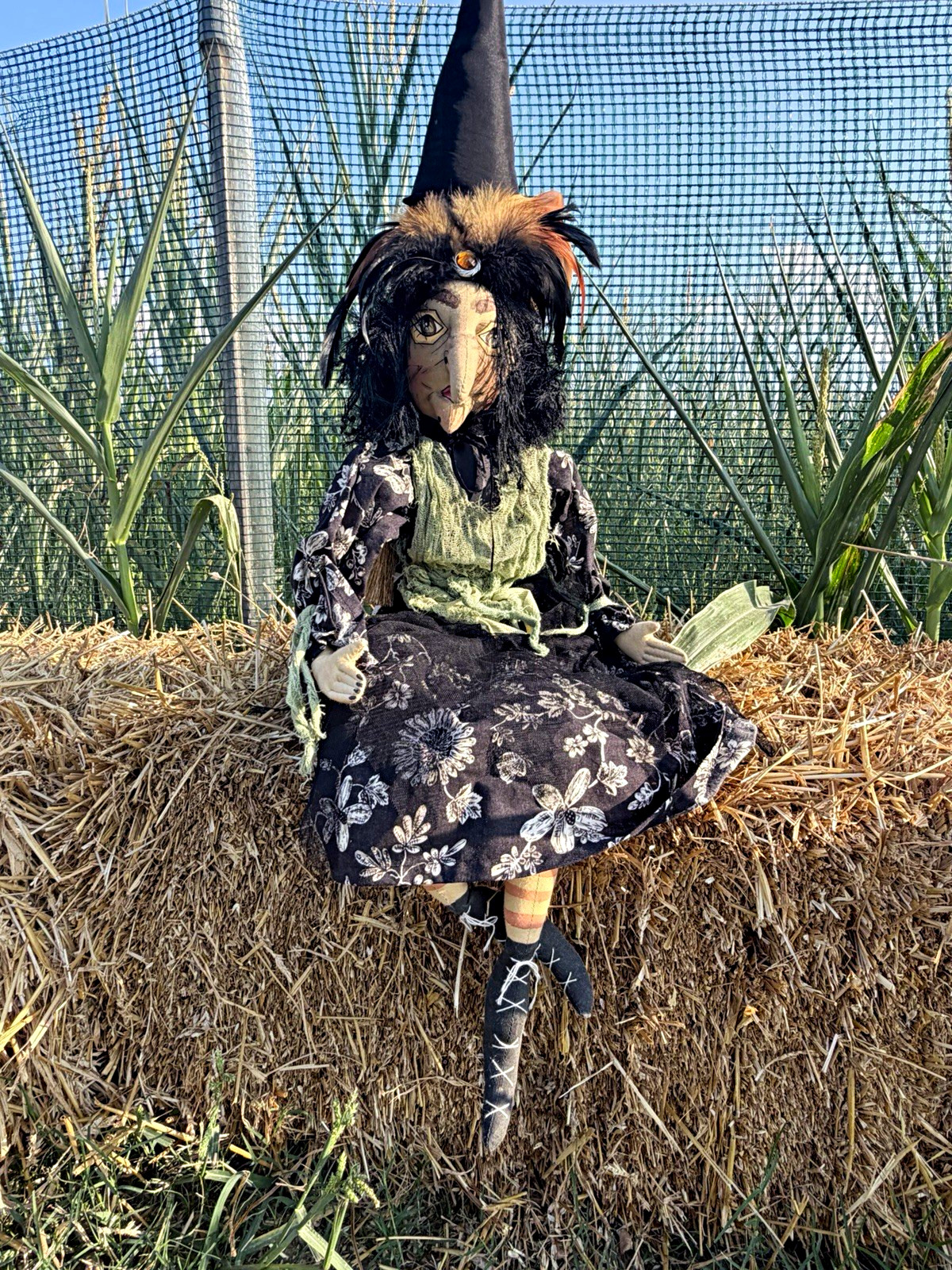 Joe Spencer Gallerie II Witch Thelma Halloween Gathered Traditions 19”- 29” VTG