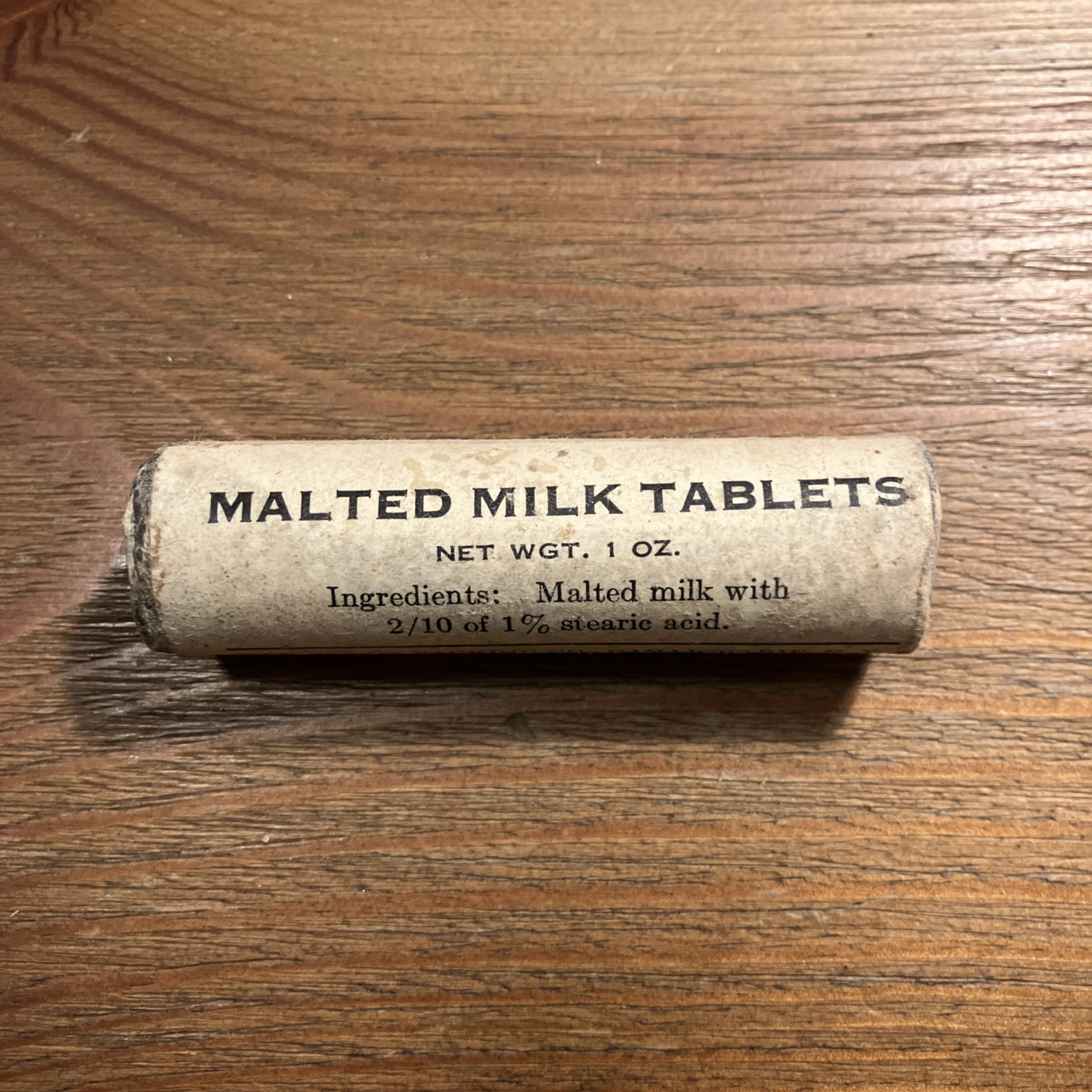 WWII-World War 2 Era Malted Milk Tablets From A USCG Military Lifeboat Ration