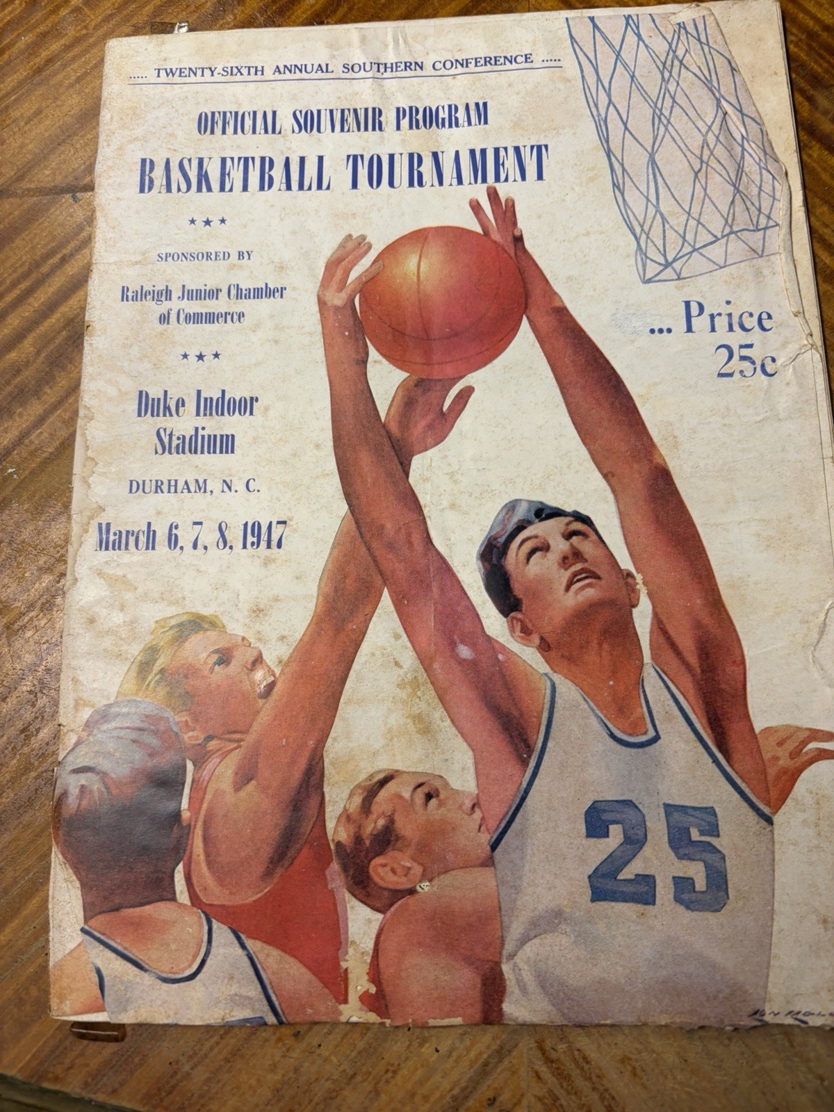 1947 Southern Conference Basketball Tournament Official Souvenir Program Mar 6-8