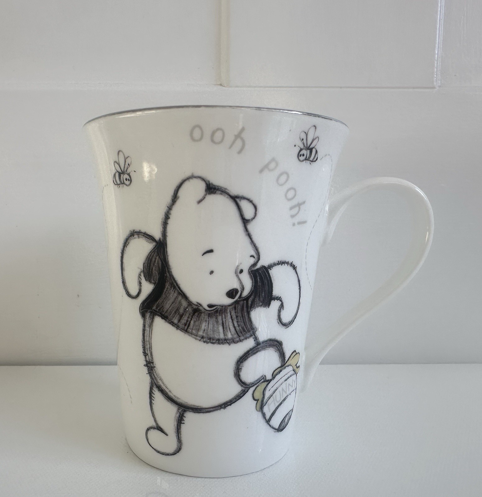 Queens Bone China Whittards Of Chelsea Winnie The Pooh Mug Silver