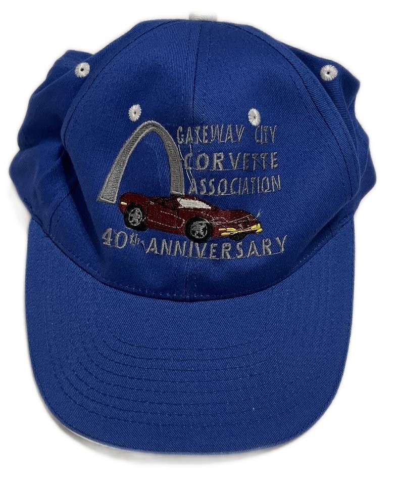 Gateway City Corvette Association 40th Anniversary C5 Logo Hat Cap Blue St