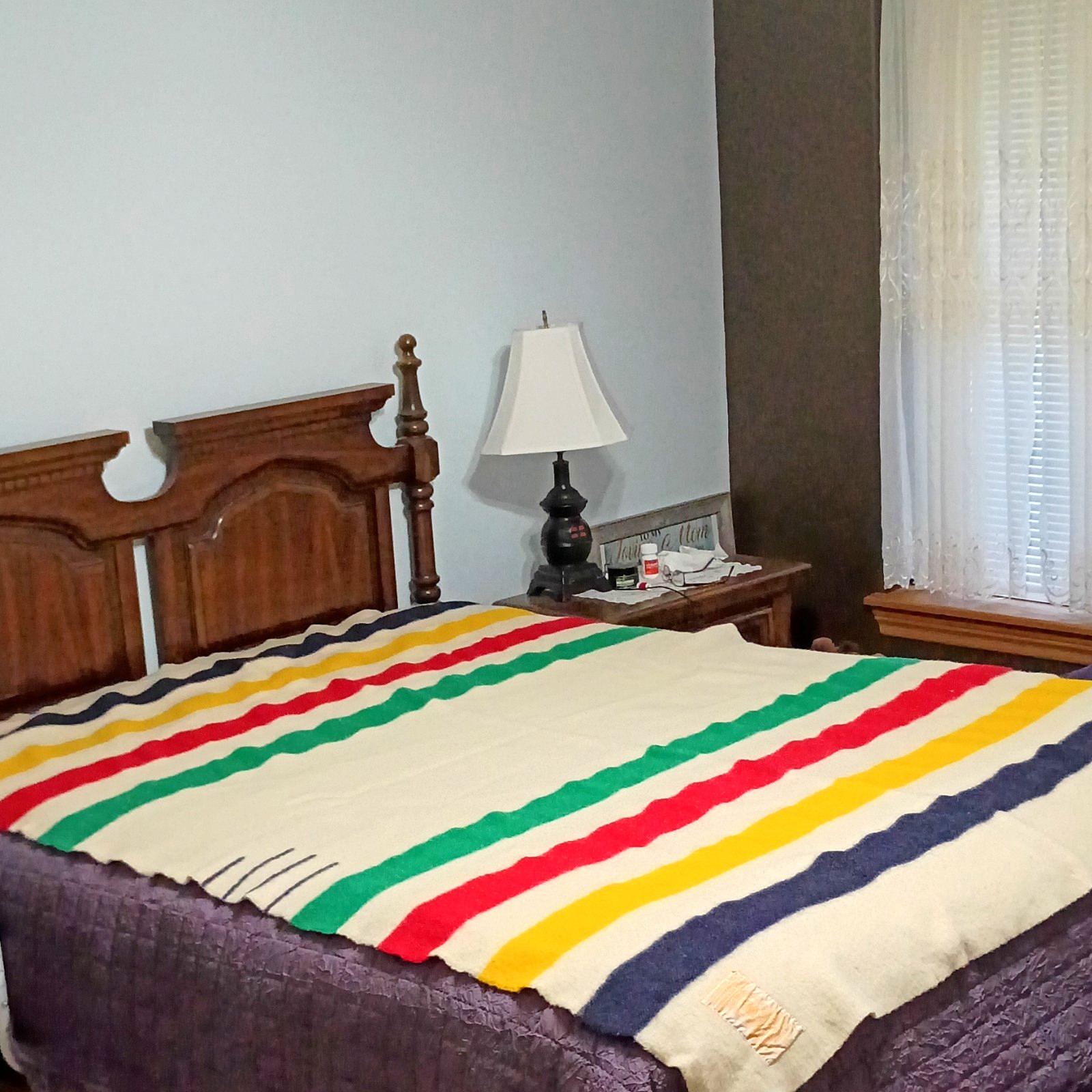 Vintg Hudson Bay Wool Blanket/England 61 X 82  3.5 Point  excellent Condition