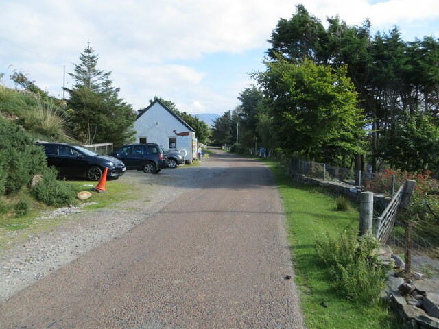 Photo A2 Road passing Fisk Gallery, Polbain Ardnagoine Looking south-eas c2021
