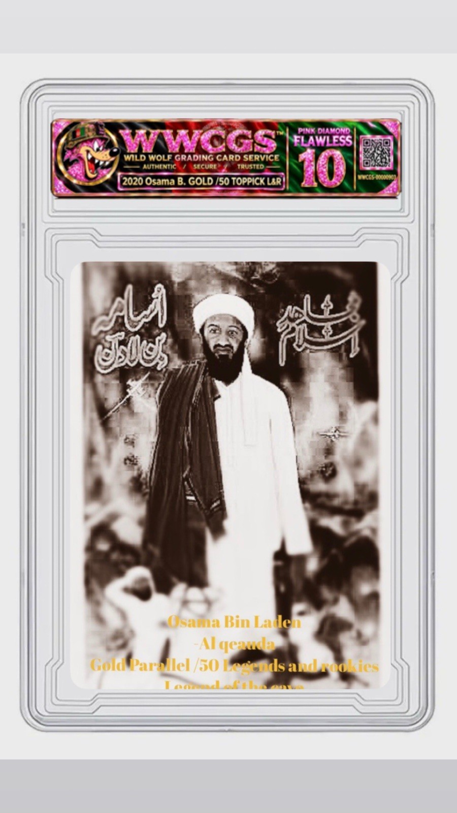 TOPPPICK Osama Bin Laden Legends and Rookies Gold Parallel 12/50 (2020)