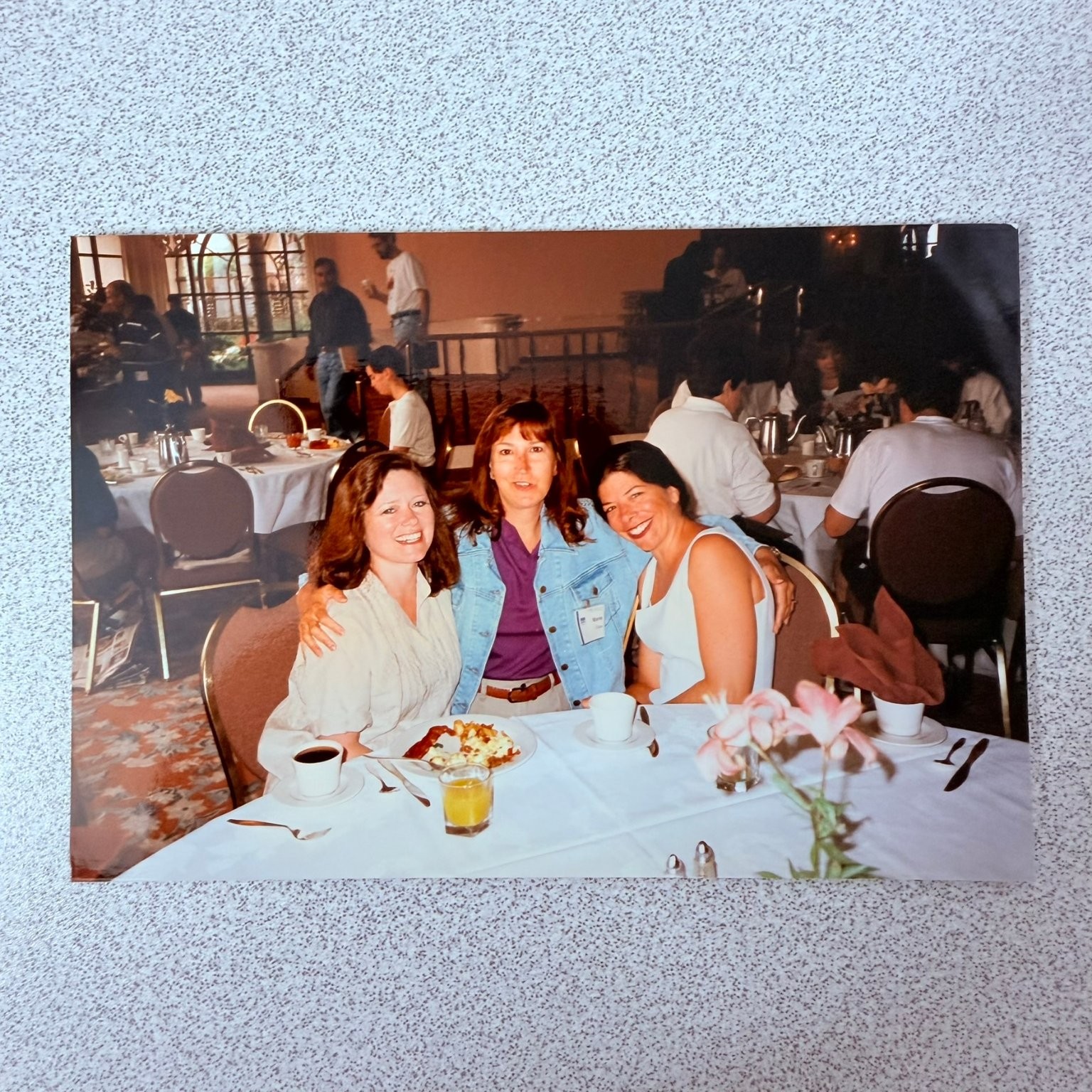 Three Women 1990s Snapshot Photograph Social Event Group Portrait