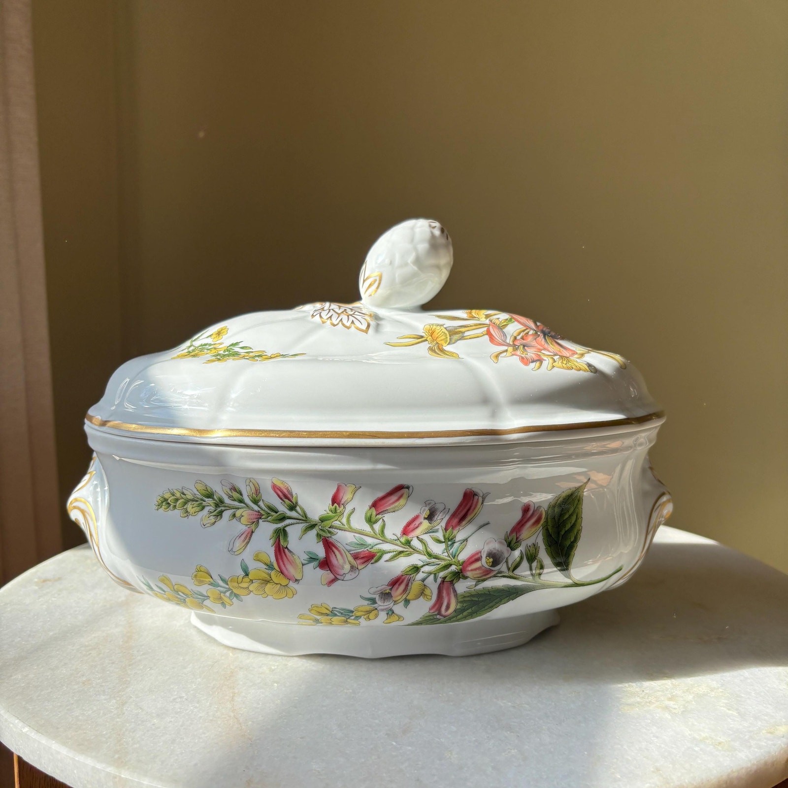 Vintage Spode Lidded Tureen Stafford Flowers Genista & Digitalis Made In England