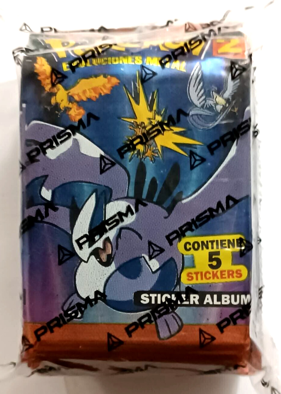 2022 POKEMON Metal Evolutions Johto - BOX (50 SEALED PACK) Stickers PERU Lugia