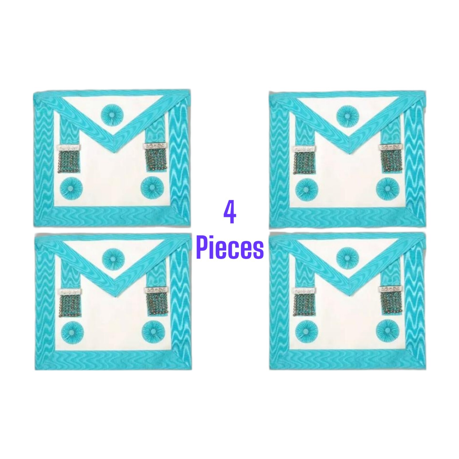 Regalia Craft Master Mason Apron MM Apron Genuine Leather 4 Piece