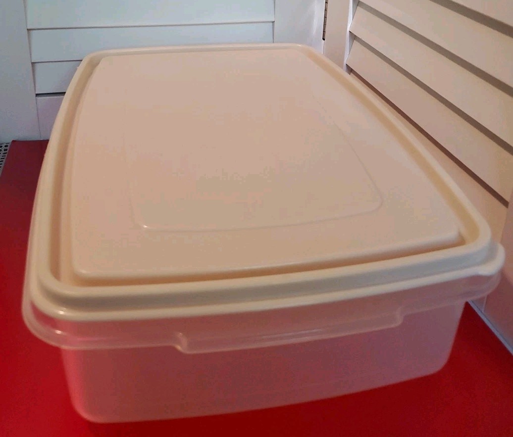 VTG Rubbermaid #7 Servin\' Saver Almond Lid 0005 Container 0006 Rectangular Set