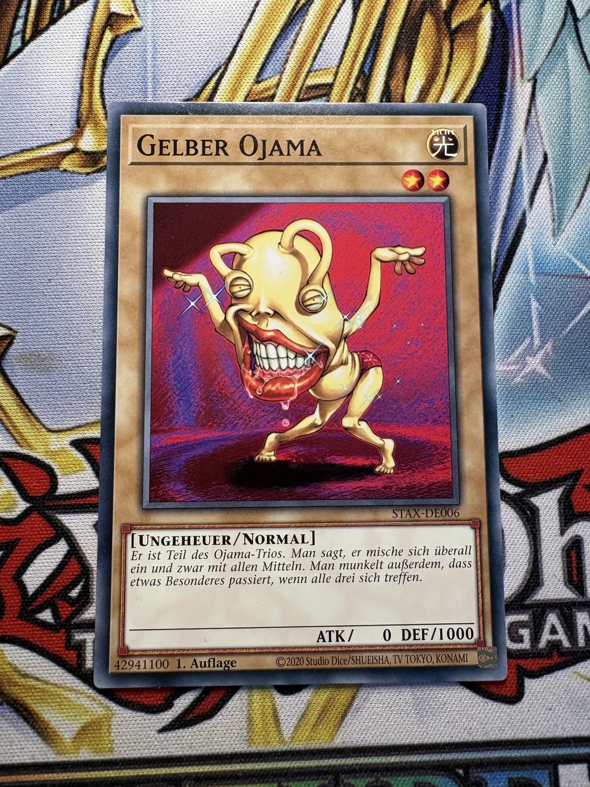 Yugioh Yellow Ojama Common - STAX-EN006 1st Edition - German