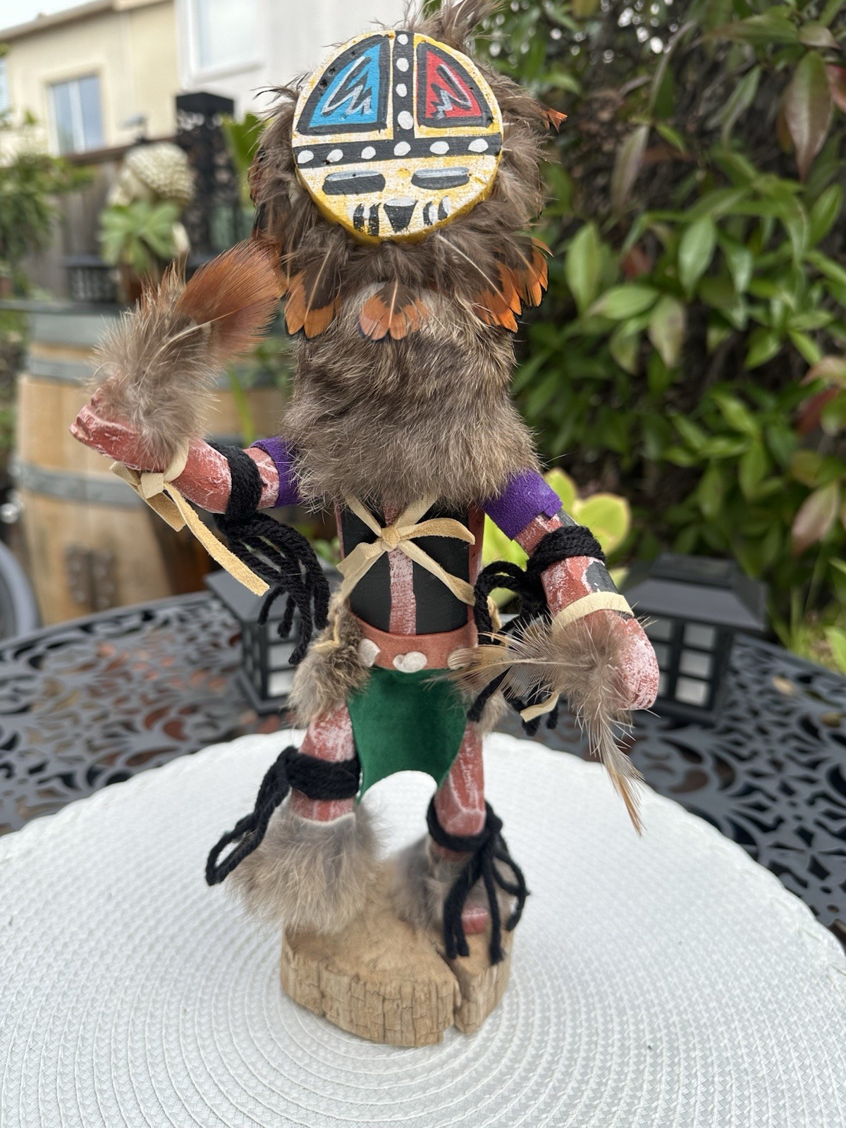 Sunface Native American Kachina Doll Handmade Signed by James 12
