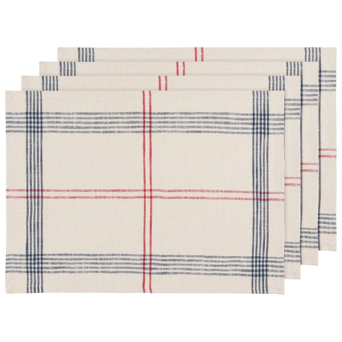 Now Designs Danica Heirloom Set of 4 Manon Vintage French Placemats, Blue