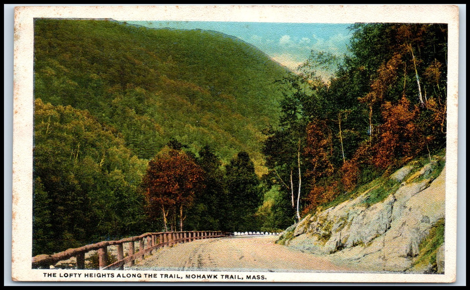 Postcard THE LOFTY HEIGHTS ALONG THE TRAIL, MOHAWK TRAIL, MASS. Z92 Postcard THE LOFTY HEIGHTS ALONG THE TRAIL, MOHAWK TRAIL, MASS. Z92