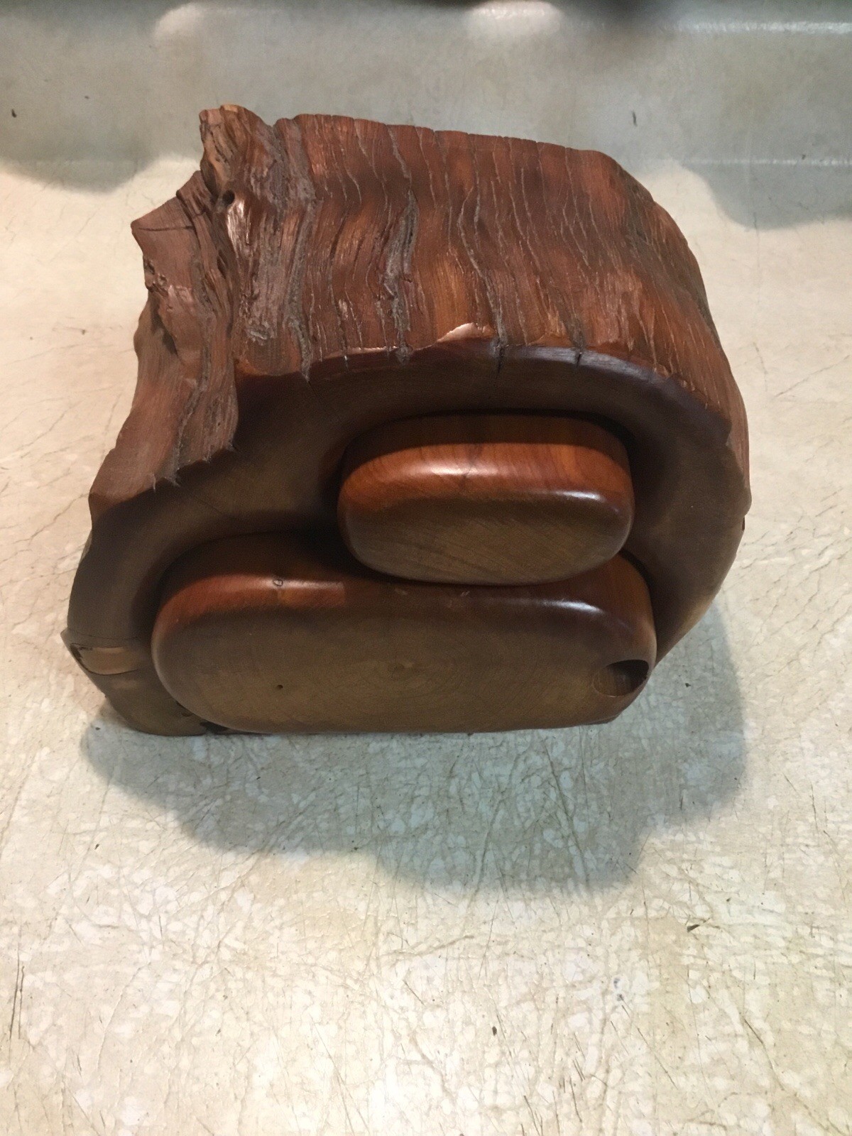 John Wilkerson Wood Wooden Folk Art Stash Trinket Jewelry Box Puzzle Handcrafted