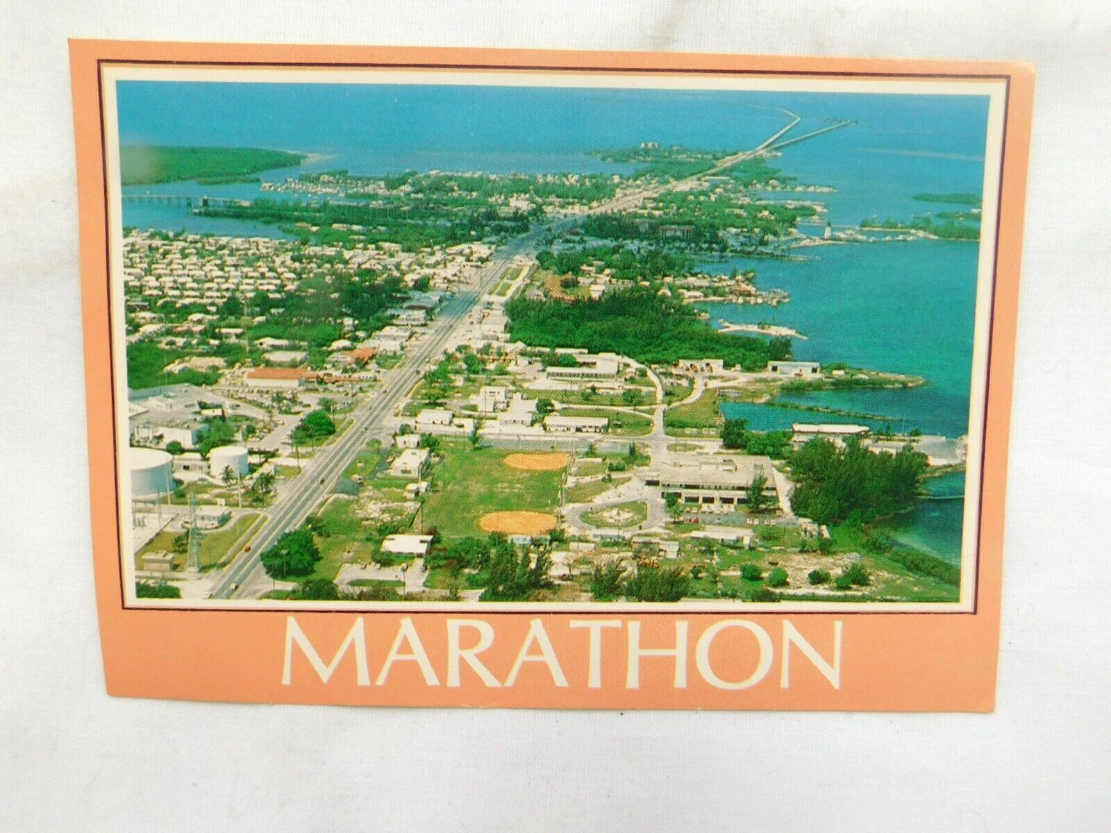 1980's Postcard Marathon FL US #1 On to the 7 Mile Bridge