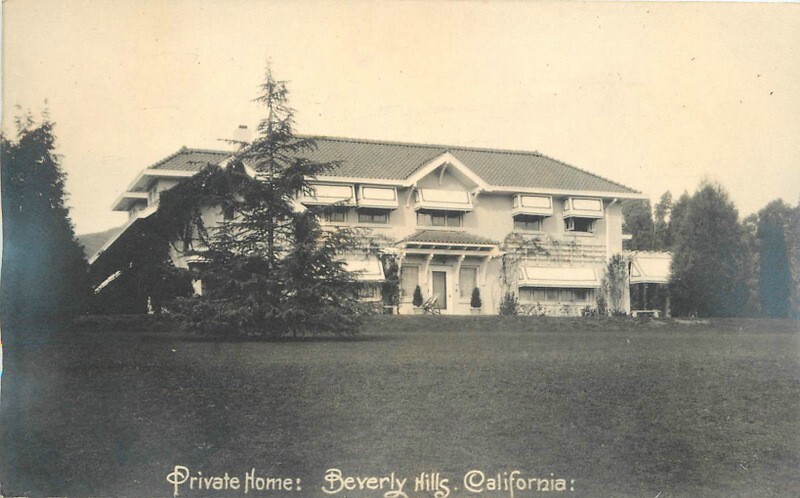1920s California Beverly Hills Private Home RPPC Photo Postcard 22-11251