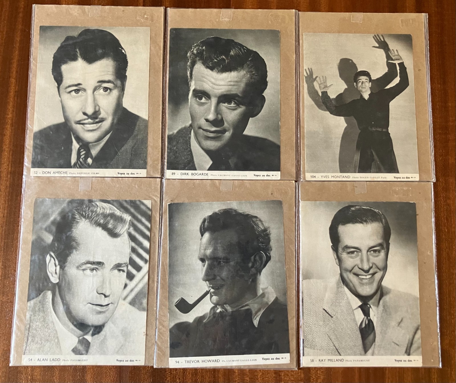 Lot of 6 Vintage Photos Publicity Headshots Hollywood Film Nostalgia Don Ameche