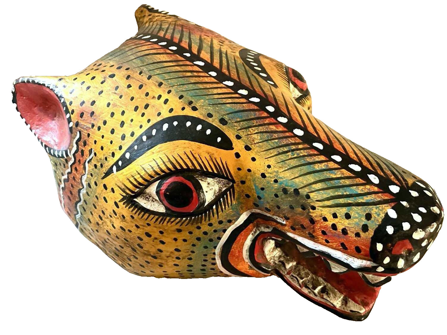 VINTAGE MEXICAN DECORATIVE TIGRE / JAGUAR MASK