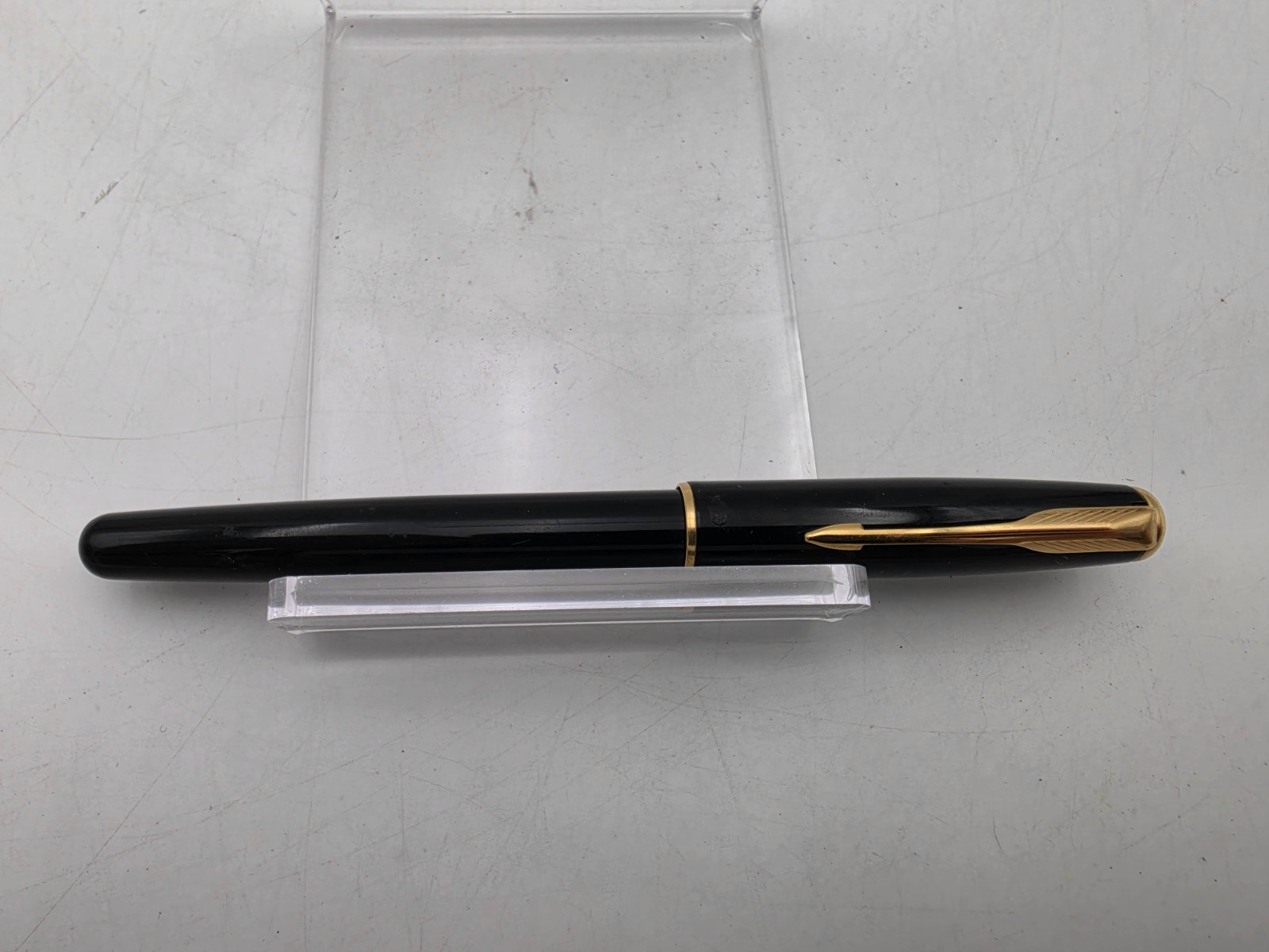 1994 Parker Sonnet France III Fountain Pen Black Gold Trim 18K Extra Fine Nib
