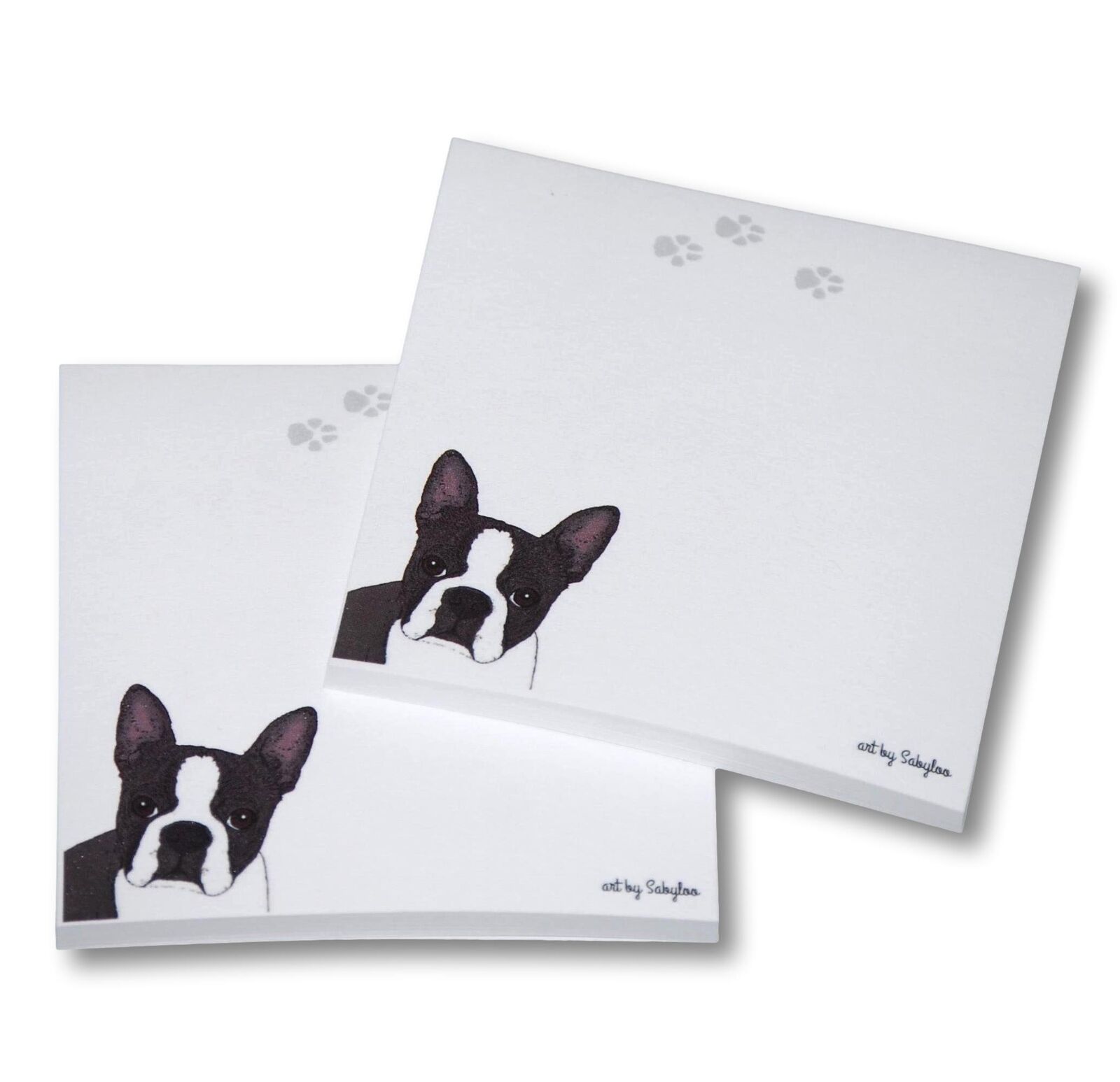 Boston Terrier Sticky Notes Notepad - 100 Sheets