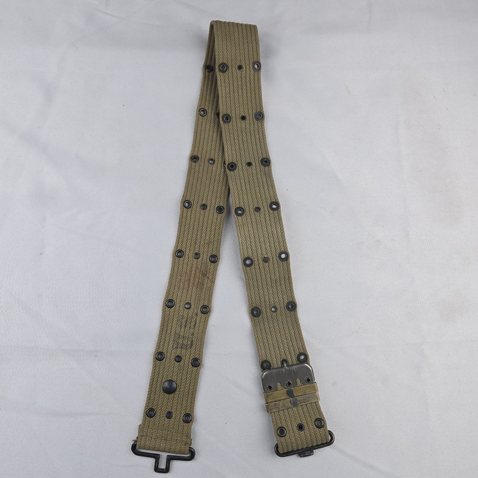 Original WWII US Army M1936 Pistol Belt 1940s Horizontal Weave Military