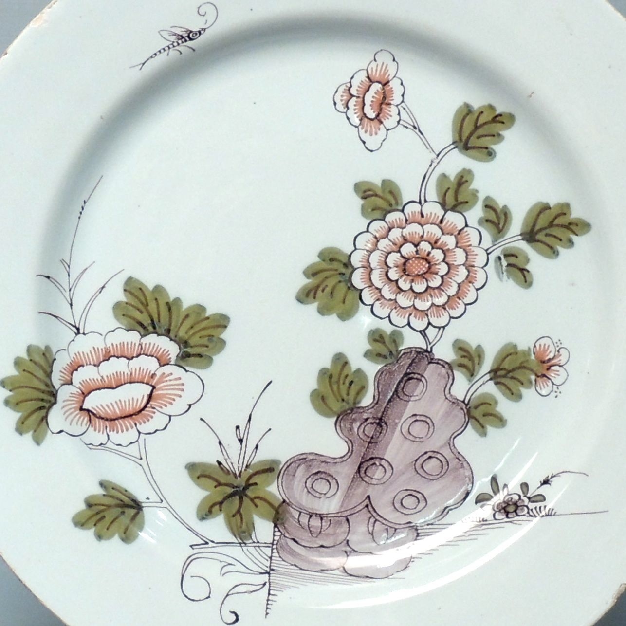 Rare Antique English Polychrome Delft Charger or Plate - London Bristol