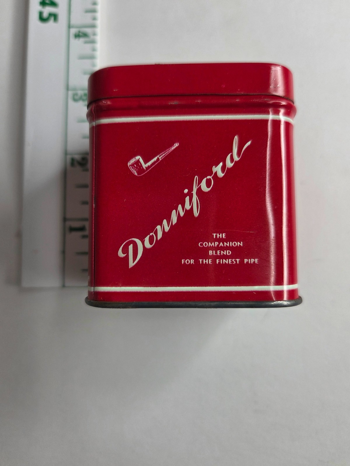 Vintage Donniford 1 oz. Red Tobacco Tin Empty Very Nice Condition ZA17