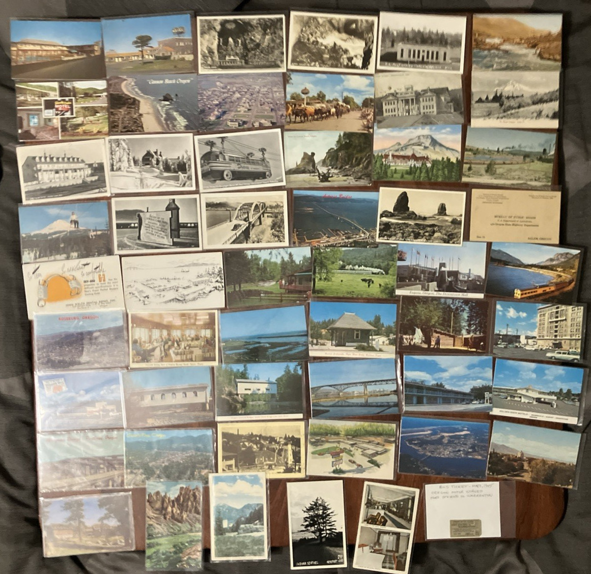 Vintage Oregon Postcards Lot of 50+ Has RPPC\'s Beaches Bridges Hotels Rivers - E