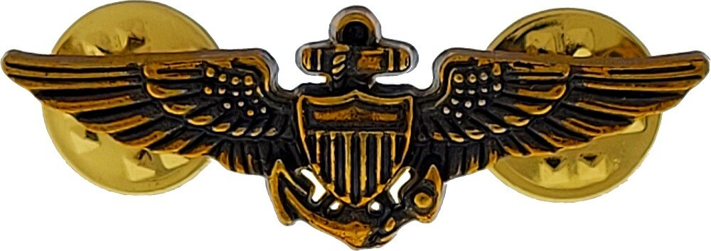 Mini Miniature US USN NAVY Pilot Aviator Aviation Wing BADGE ANTIQUE 1 1/2