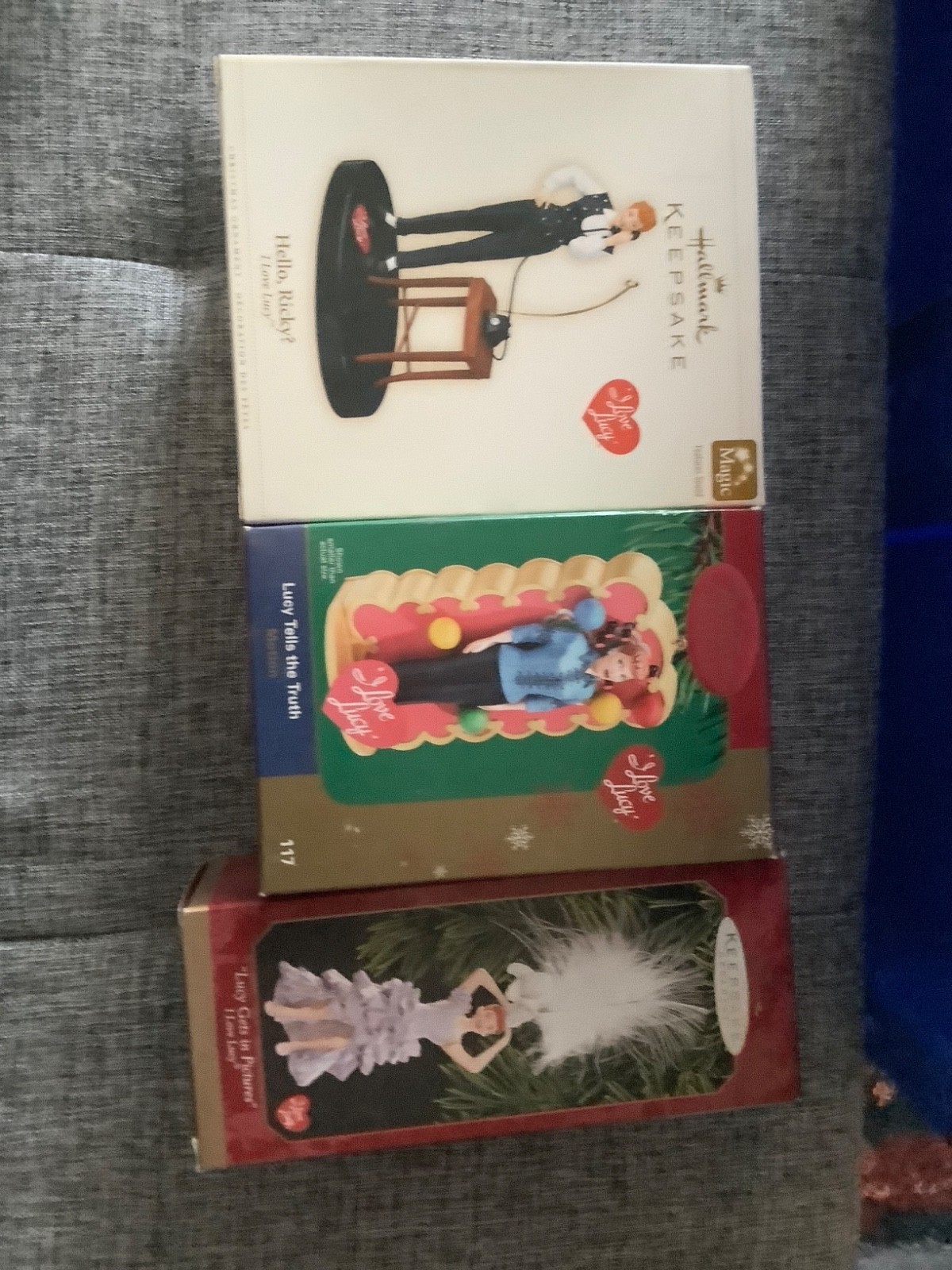 3 New Hallmark Keepsake I Love Lucy Ornaments Oldest one dated 1999