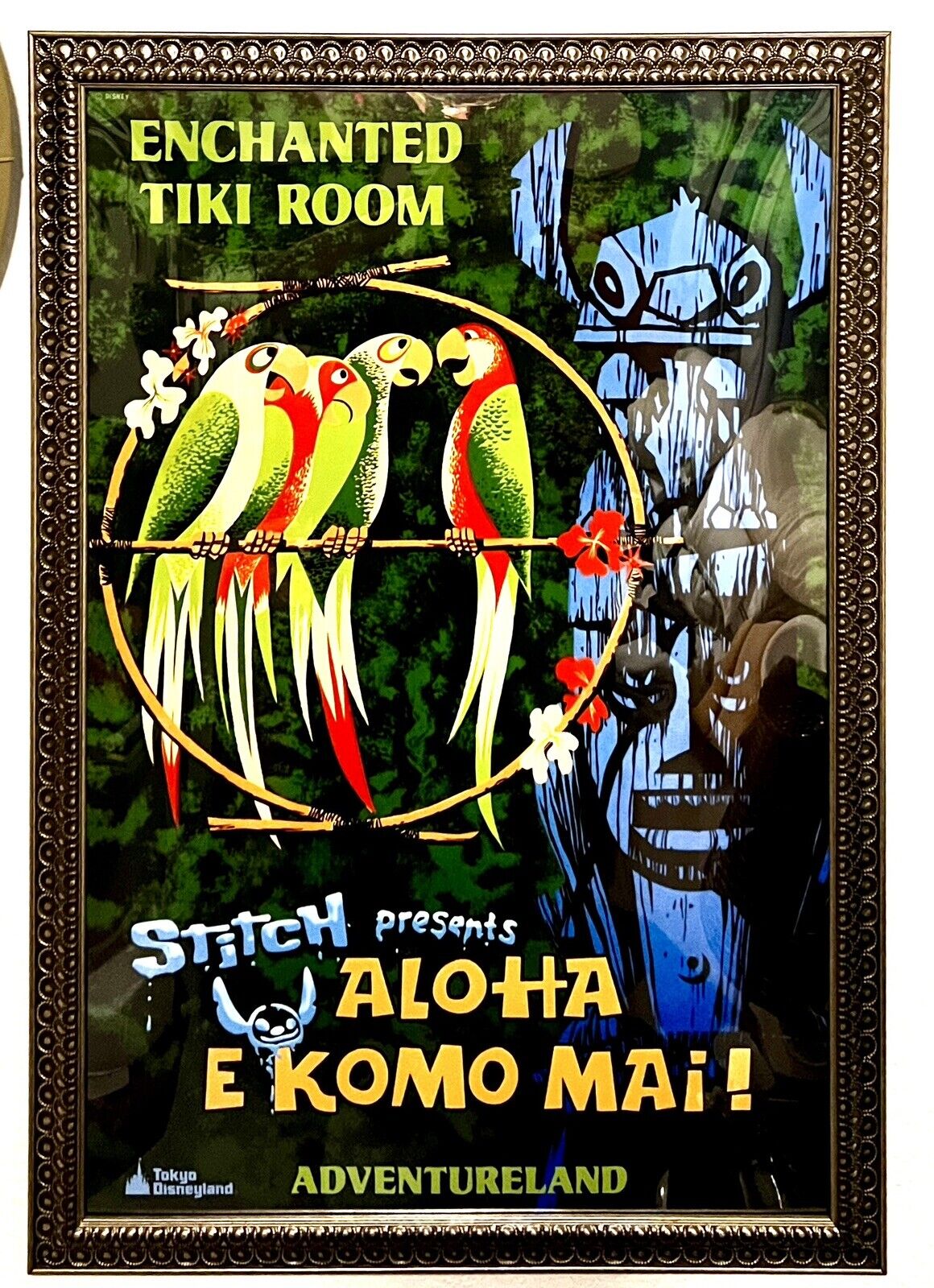 36x54 Poster Tokyo Disneyland Enchanted Tiki Room Lilo & Stitch Aloha E Komo Mai