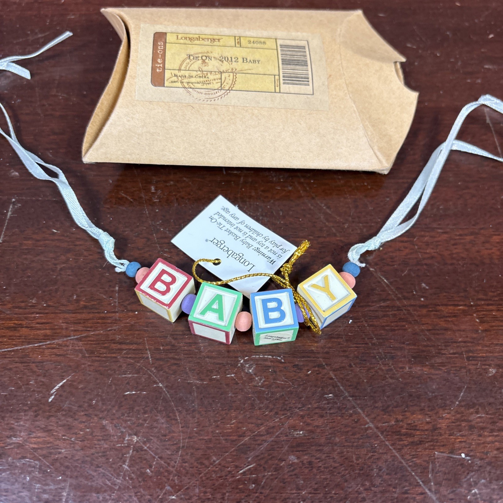 Longaberger 2012 Baby Tie-on #24088 NEW